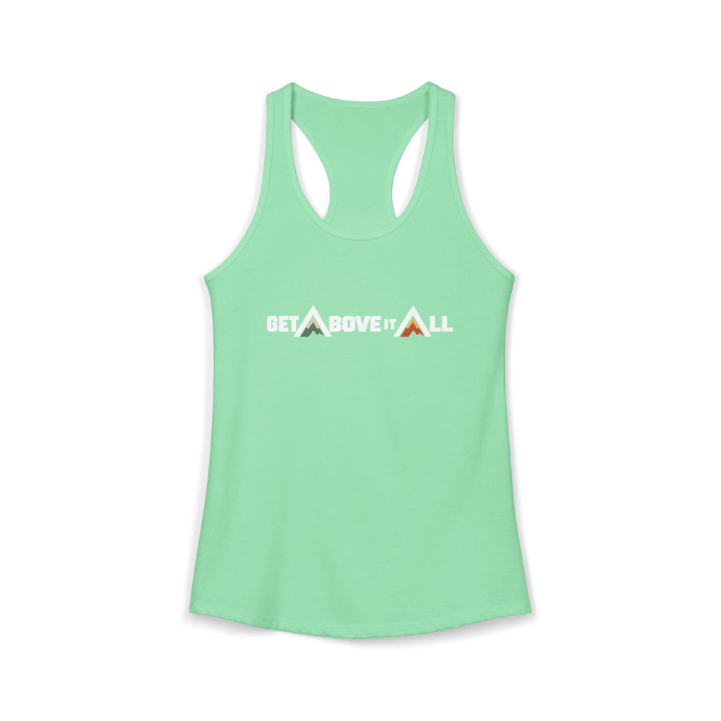 Women's Racerback Tank - Mountain Wordmark