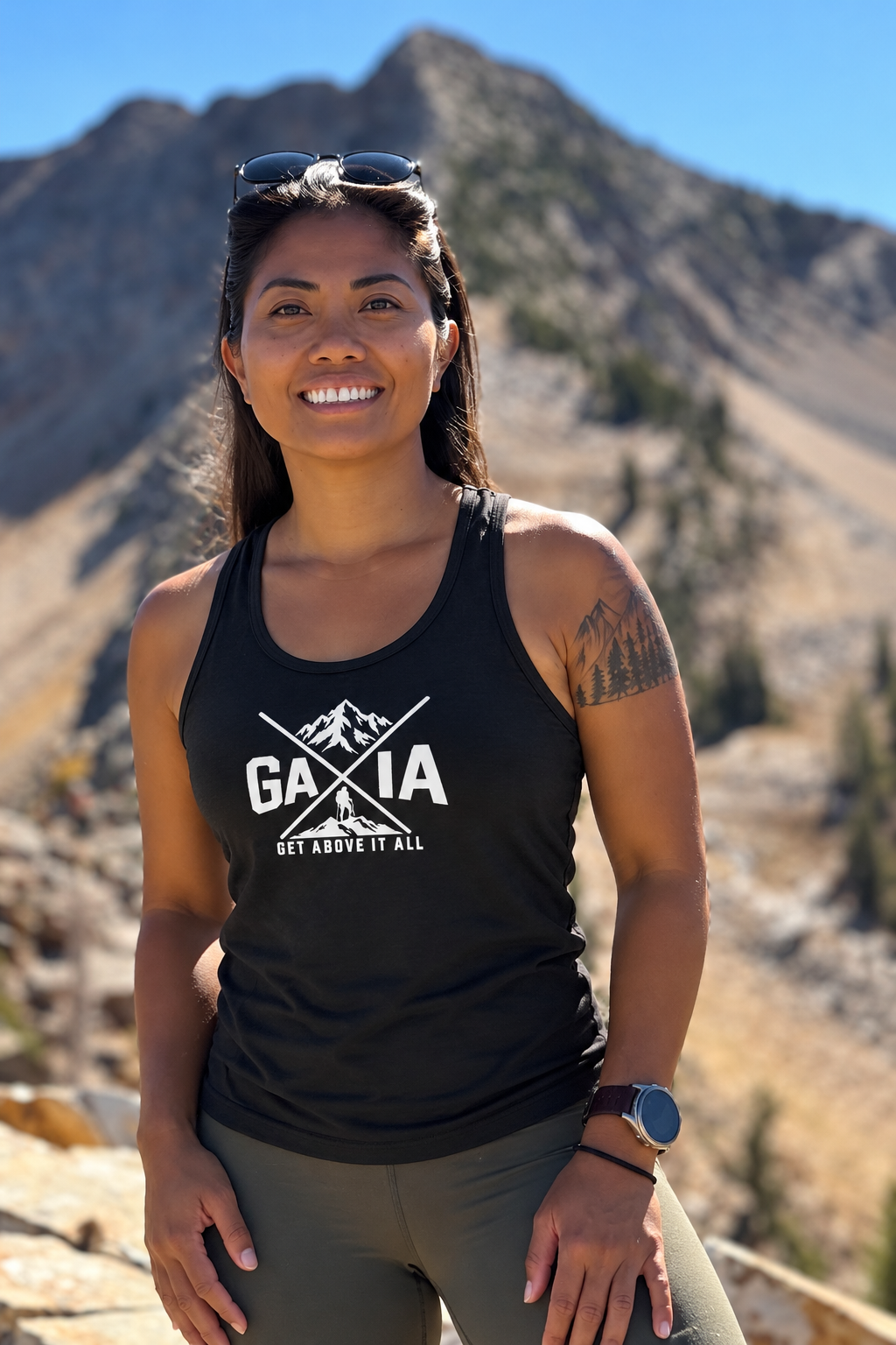 Women's Racerback Tank - Summit Cross
