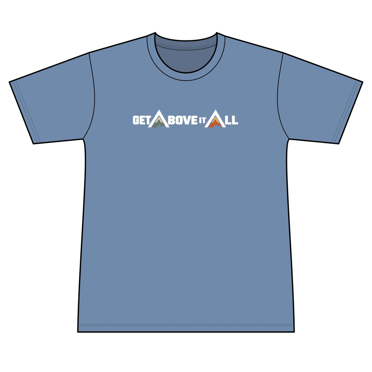 Men's Performance T-Shirt - Mountain Wordmark