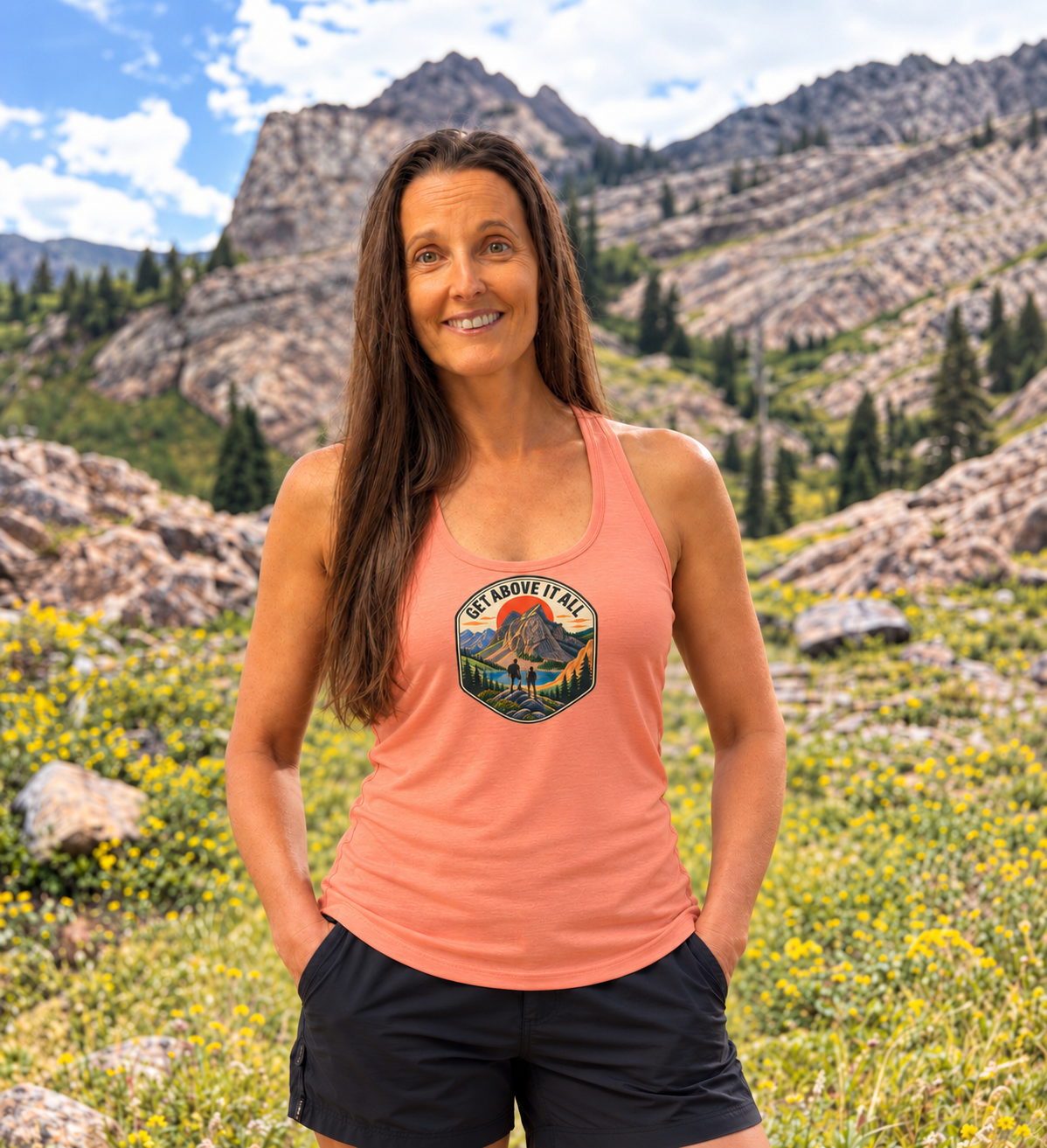Women's Racerback Tank - Classic Badge