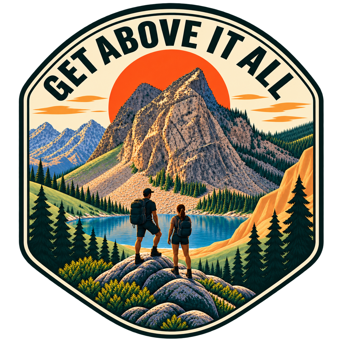 Get Above it All Outdoor Sticker - Free U.S. Shipping